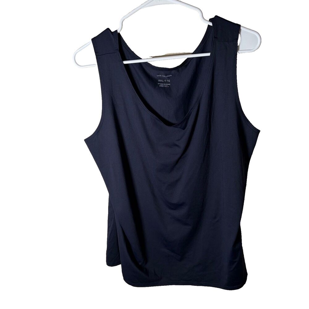 Van Heusen Tank Top Women's XXL Navy Blue Sleeveless Basic Layering Shirt